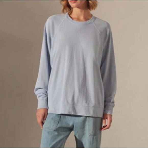 JAMES PERSE Vintage French Terry Relaxed Sweatshirt -Open Sky Pigment -Sz 3- NWT - Picture 1 of 7